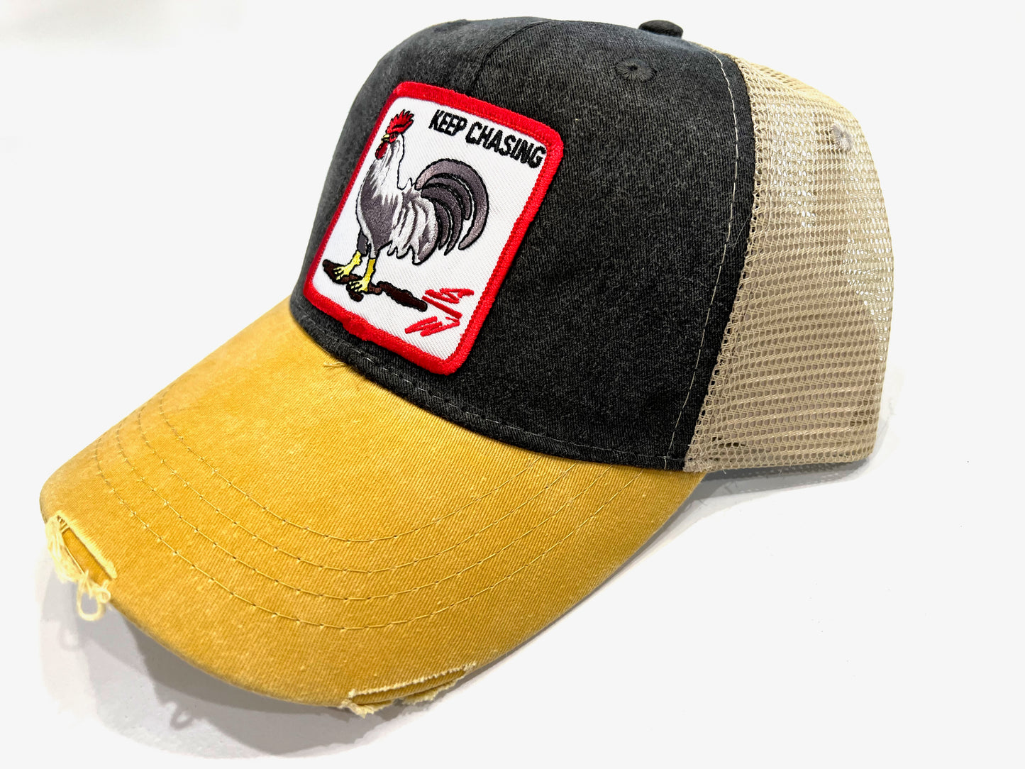"Keep Chasing" Distressed Baseball Cap